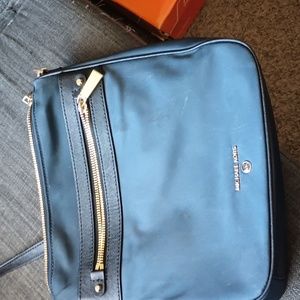 AUTH NWT MICHAEL Michael Kors Jet Set Charm Navy Nylon Camera Crossbody Bag